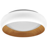 Ledvance orbis livia 300 mm 16 w 830 click dim blanc et d�cor bois - lampes murales et de plafond
