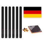 Magicfx drapeau � magic fx slowfall � avec confettis, allemagne, 55 x 35 mm - 1 kg + 6 canons manuels ...