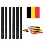 Magicfx drapeau � magic fx slowfall confetti � belgique 55 x 35 mm - 1 kg + 6 canons manuels de 80 cm ...