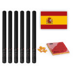 Magicfx drapeau � magic fx slowfall � avec confettis, espagne, 55 x 35 mm - 1 kg + 6 canons manuels de ...