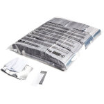 Magicfx magic fx slowfall confetti rectangles 55x17mm - blanc + argent 1kg - confettis en papier