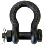 Manille riggatec avec �crou et goupille fendue, noir mat, 5 / 8? 3, 25 t - manilles