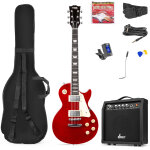 Max gigkit pack guitare electrique lp style rouge foncé - guitares Max gigkit pack guitare electrique lp style rouge foncé - guitares