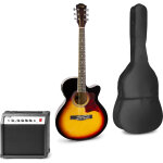 Max showkit electric acoustic guitar pack sunburst - guitares