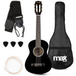 Max soloart junior 1 / 4 classic guitar pack black - guitares acoustiques Max soloart junior 1 / 4 classic guitar pack black - guitares acoustiques