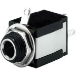 Monacor t - 635si prises jack 6, 35 femelles ch�ssis st�r�o et mono - prise encastrables