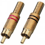 Monacor t - 708glc fiche rca m�le - rca / cinch connecteurs