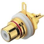 Monacor t - 710gi fiches rca chssis femelles - prise encastrables