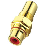 Monacor t - 730g / rt fiches rca châssis femelles - rca / cinch connecteurs Monacor t - 730g / rt fiches rca châssis femelles - rca / cinch connecteurs