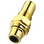 Monacor t - 730g / sw fiches rca châssis femelles - rca / cinch connecteurs Monacor t - 730g / sw fiches rca châssis femelles - rca / cinch connecteurs