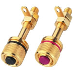 Monacor bp - 530g paire de fiches banane  high end  - construction de haut - parleur