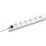 Monacor mc - 52usb / ws barrette multiprises x 5, usb, interrupteur - prises multiples