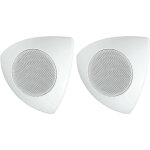 Monacor mks - 48 / ws paire d'enceintes pour montage en angle, sur mur ou plafond, 15 w, 8 o - haut - ...