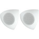 Monacor mks - 48 / ws paire d'enceintes pour montage en angle, sur mur ou plafond, 15 w, 8 o - haut - ...