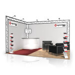 Naxpro - truss stand de foire fd 22 - 3 x 4 x 2, 5 m (lxbxh) - 12 m� noir - stands de foire