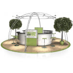 Naxpro - truss stand de foire fd 22 - 6, 5 x 6, 5 x 3, 5 m (lxbxh) - 34 m - stands de foire