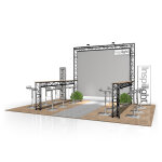 Naxpro - truss stand de foire fd 23 - 3 x 3 x 2, 65 m (lxhxh) - 9 m� noir - stands de foire