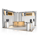 Naxpro - truss stand de foire fd 23 - 4, 7 x 4, 7 x 3 m (lxhxh) - 22 m� noir - stands de foire