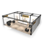 Naxpro - truss stand de foire fd 24 - 10 x 8 x 3, 22 m (lxhxh) - 80 m� noir - stands de foire