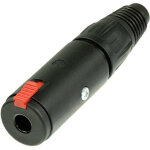 Neutrik nj3fc6 - bag - prise jack 6, 3 mm, 3 p�les avec verrouillage, contacts argent�s, chrom� noir ...