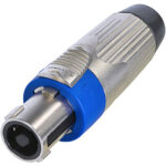 Neutrik nlt4fxx - connecteur speakon 4 broches femelle, botier en nickel - connecteurs haut - parleurs ...