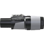 Connecteur neutrik powercon - s botier gris / blanc - cbles de petit diamtre - connecteurs powercon ...