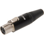 Neutrik rean rt3fc - b - rean mini xlr xlr m�le 3 broches femelle noir avec contacts dor�s - connecteur ...