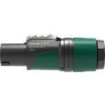 Connecteur de cble neutrik speakon 4p - l botier noir / vert - cbles de grand diamtre - connecteurs ...