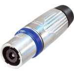 Neutrik speakon 4p - mâle boîtier argent / bleu - connecteurs haut - parleurs Neutrik speakon 4p - mâle boîtier argent / bleu - connecteurs haut - parleurs