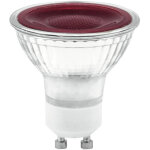 Omnilux gu - 10 230v led smd 7w rouge - lampes led socle gu10