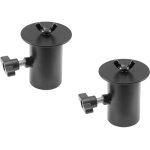 Omnitronic bob - 4 adaptateur de pied noir 2x - supports pour haut - parleurs