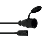 Omnitronic c�ble adaptateur iec(m) / fiche de s�curit�(f) 1m - c�bles d'alimentation iec