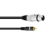 Omnitronic c�ble adaptateur rca / xlr(f) 2m bk - c�bles adaptateurs