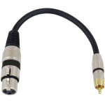 Omnitronic c�ble adaptateur xlr(f) / rca(m) 0. 2m bk - c�bles adaptateurs