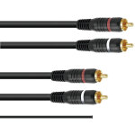 Omnitronic c�ble rca 2x2 terre 1. 5m - c�ble rca