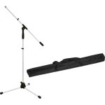 Omnitronic set tr�pied pour microphone ms - 3 bk avec sac + sacoche - pieds pour microphones