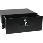 Omnitronic tiroir rack avec serrure 4u - tiroirs de baie pour malles