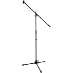 Omnitronic tr�pied pour microphone avec perche, pro bk - pieds pour microphones