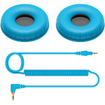 Packs d'accessoires pioneer dj hc - cp08 - l, 2x oreillettes et 1 c�ble, bleu - accessoires pour casques ...