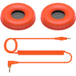 Packs d'accessoires pioneer dj hc - cp08 - m, 2x oreillettes et 1 c�ble, orange - accessoires pour casques ...