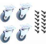 Palmer cab castors - jeu de 4 roulettes avec vis de fixation, pour baffles de guitare ou de basse - roulettes ...
