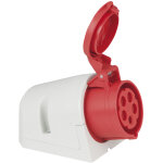Pce cee 16 a / 400 v 5p montage mural - femelle rouge - connecteurs cee