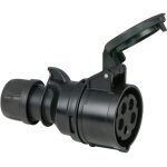 Pce cee 16a 400v 5p plug female - noir, turbo twist, ip44 - connecteurs cee