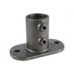 Plaque de pied pour connecteur de tube riggatec ovale pour tube de 48, 3 mm noir - accessoires pour tubes ...