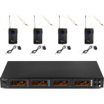 Power dynamics pd504b ensemble de 4 microphones sans fil uhf à 50 canaux avec 4 microphones de poche ... Power dynamics pd504b ensemble de 4 microphones sans fil uhf à 50 canaux avec 4 microphones de poche ...