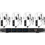 Power dynamics pd524b ensemble de microphones sans fil uhf avec 4 microphones de poche - kits de microphones ...