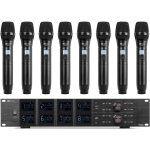 Power dynamics pd528 ensemble de microphones sans fil uhf avec 8 microphones � main - b - stock - - soldes% ...
