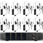 Power dynamics pd528b ensemble de microphones sans fil uhf avec 8 microphones de poche - kits de microphones ...