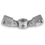 Raccord de tube riggatec double pièce de jonction pour tube de 48, 3 mm en argent - raccords pour tubes ... Raccord de tube riggatec double pièce de jonction pour tube de 48, 3 mm en argent - raccords pour tubes ...