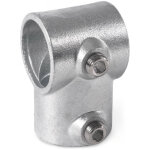Raccord de tube riggatec pice en t courte pour tube de 48, 3 mm en argent - raccords pour tubes de 48, ...